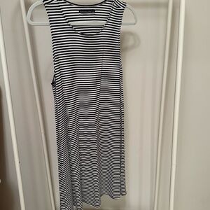 Abercrombie and Fitch, black and white striped swing dress size large